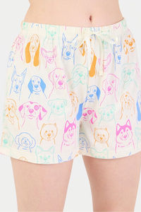 Sweet Dreams Animal Printed Short Set - Swan White — thumbnail 3